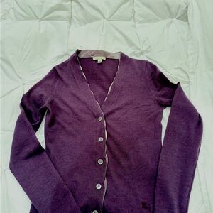 Burberry Deep Purple Women's Cardigan